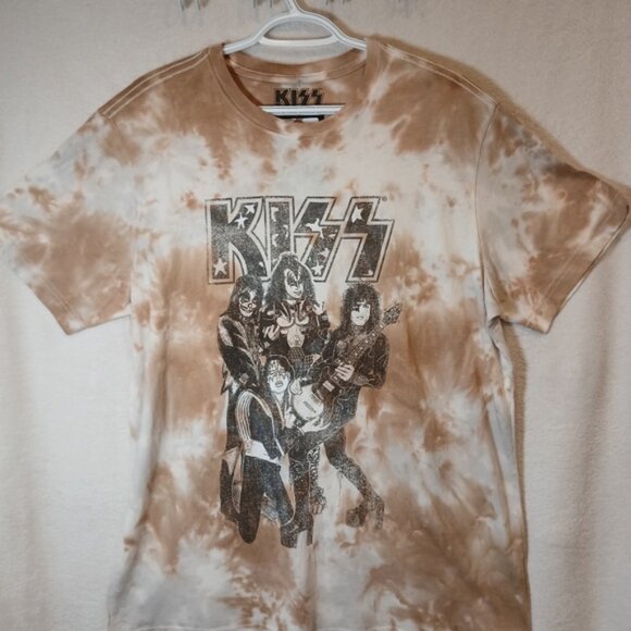 KISS Men's Short Sleeve Band X-Large  T-shirt Cream Color - Picture 8 of 8